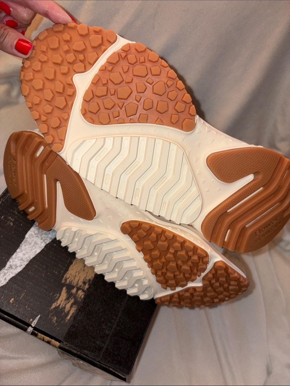 NWT Flower Mountain WAVE WOMAN Suede and fabric sneakers - Beige- Light pink - Picture 16 of 16